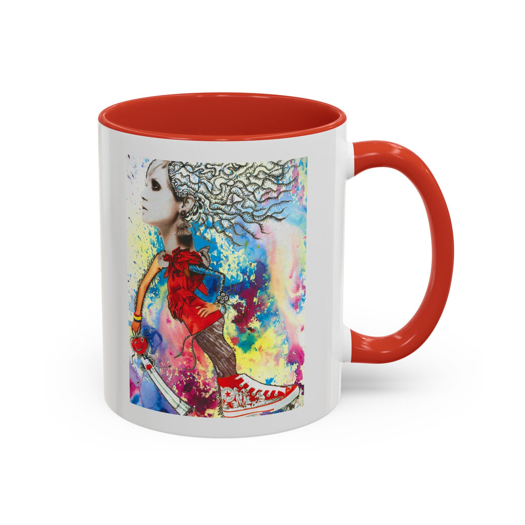 Colorful Abstract Woman Portrait Mug | Accent Coffee Mug