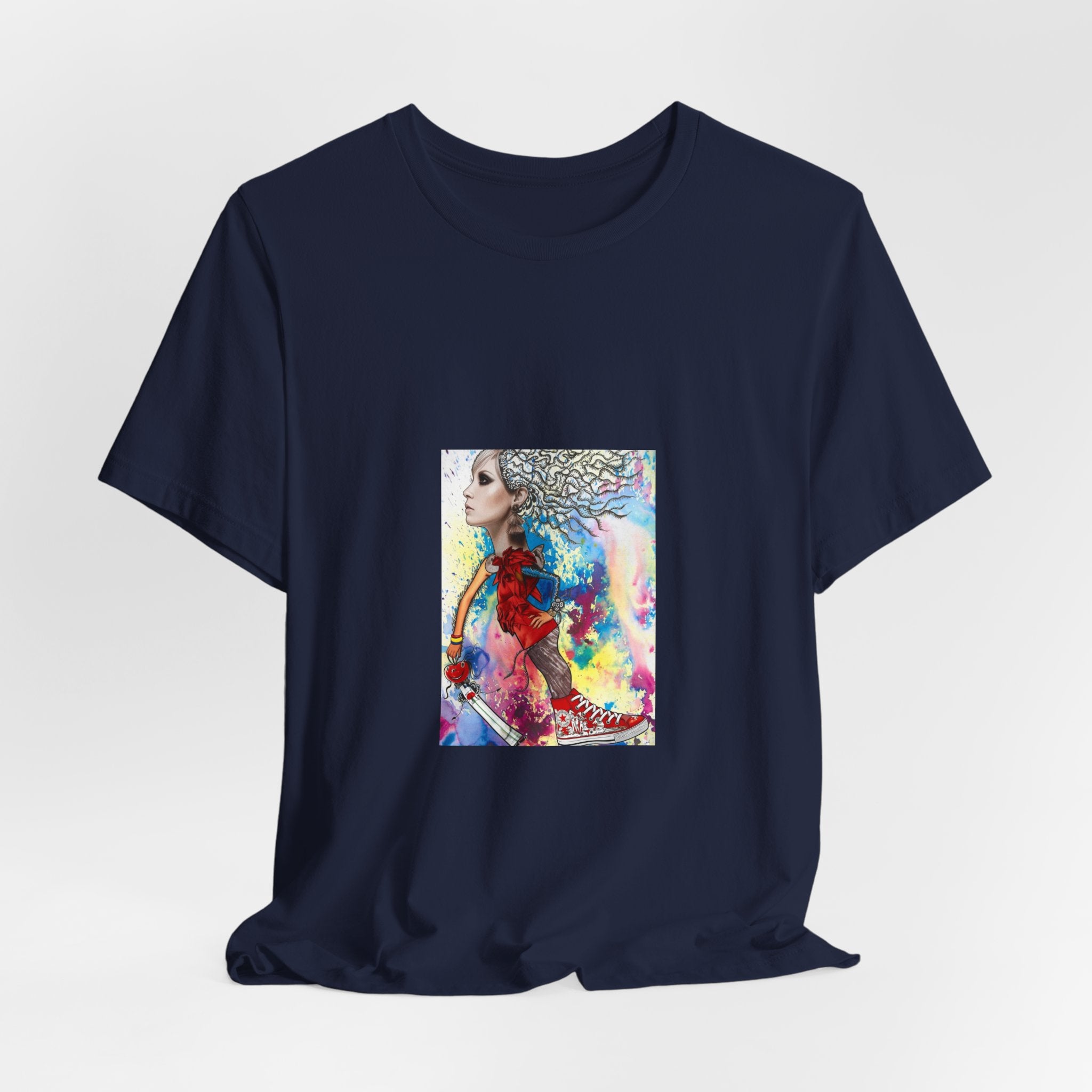 Abstract Watercolor Woman Portrait T‑Shirt