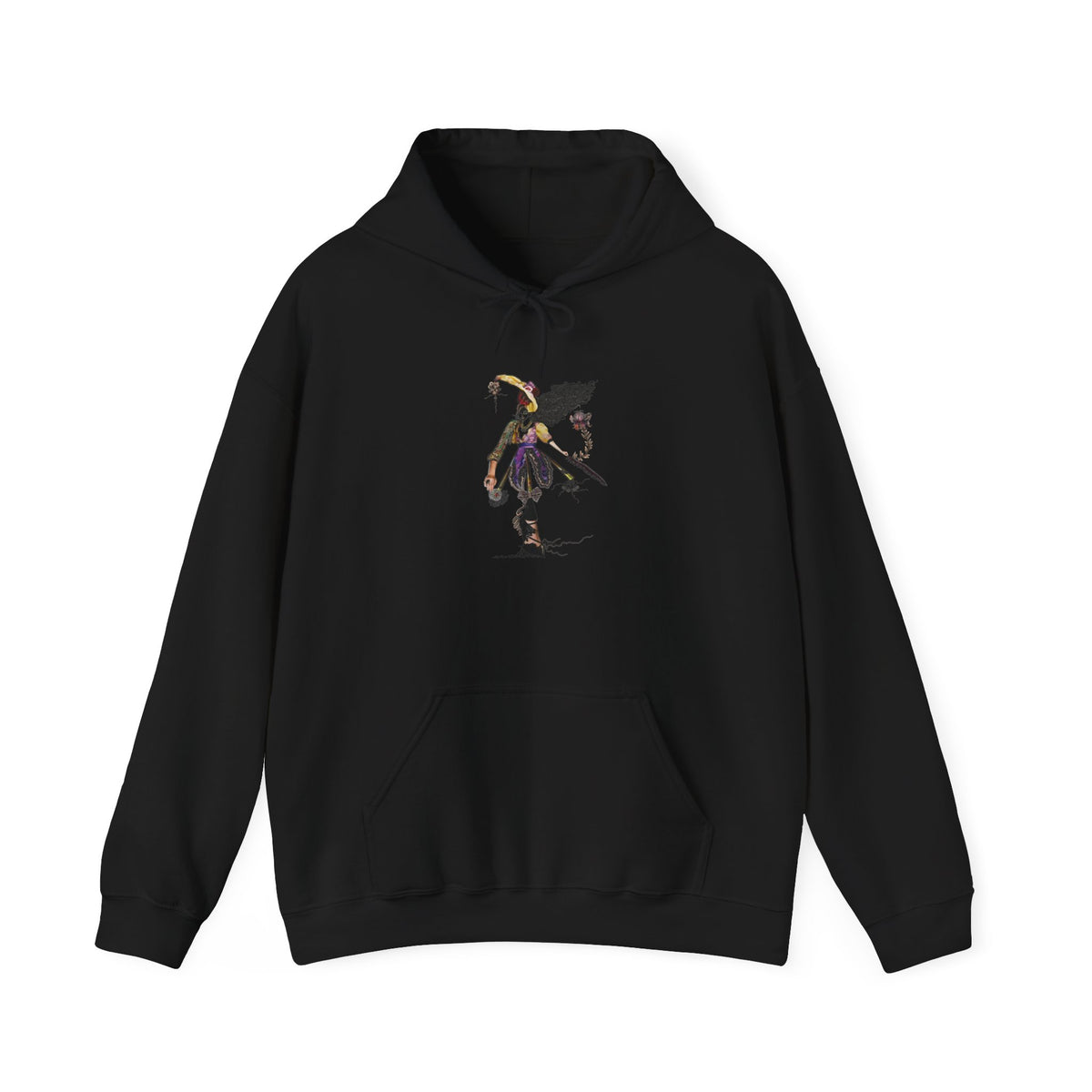Hoodie — Gothic Angel Warrior Illustration Pullover