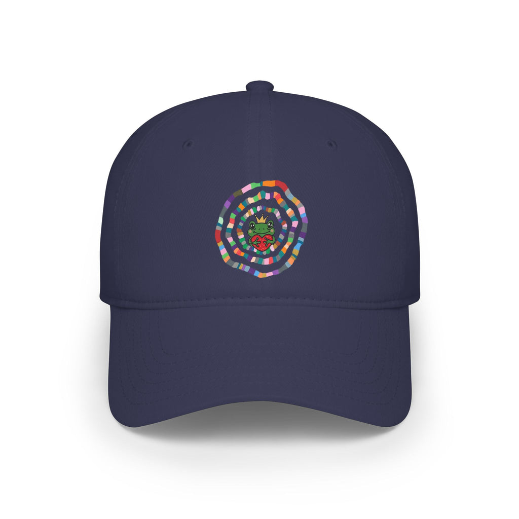 Colorful Spiral Sunflower Cap | Red Low Profile Baseball Cap