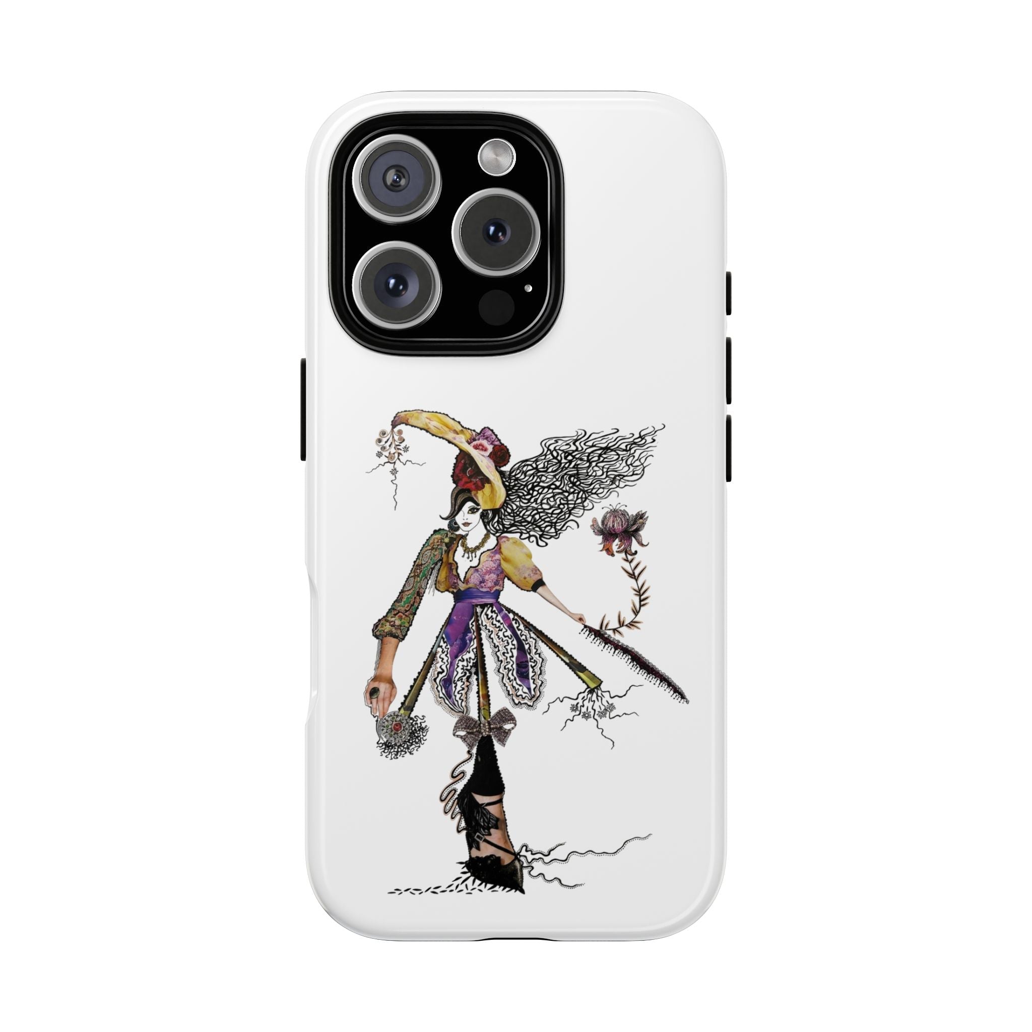 Victorian Witch Illustration Phone Case | iPhone Rugged Case