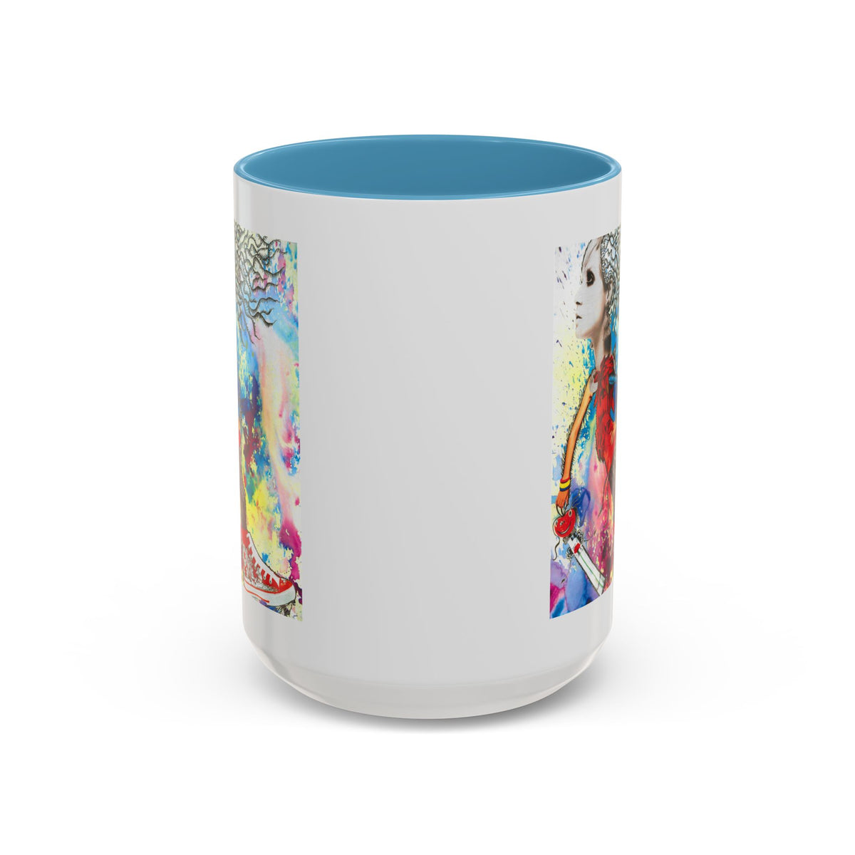 Colorful Abstract Woman Portrait Mug | Accent Coffee Mug