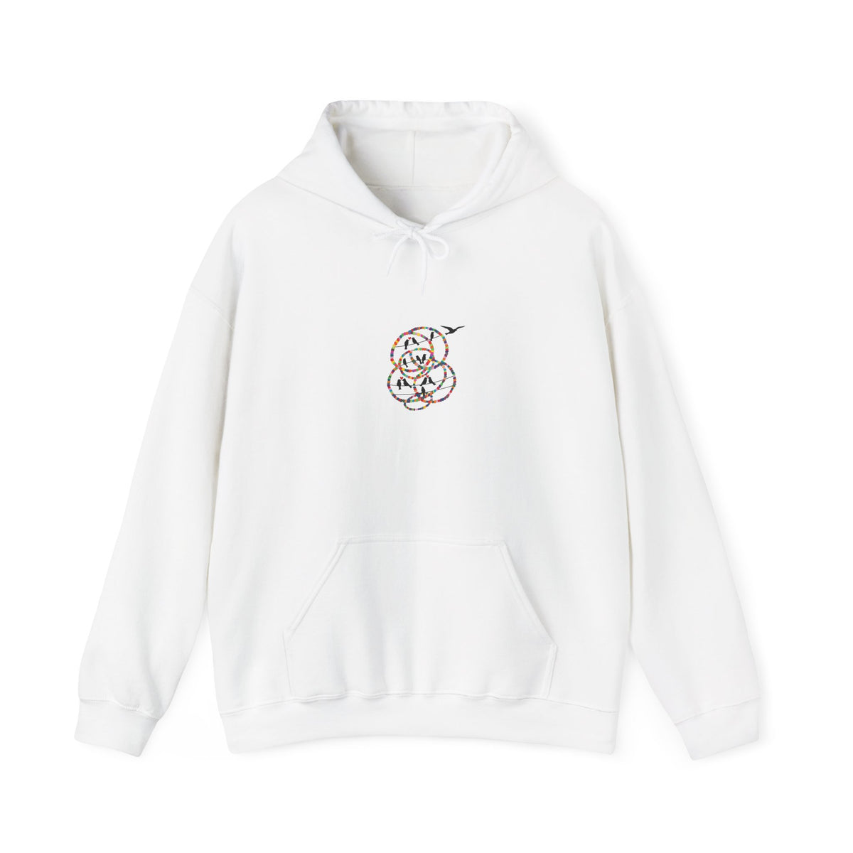 Minimal Floral Snake Hoodie — Delicate Line Art Serpent Graphic