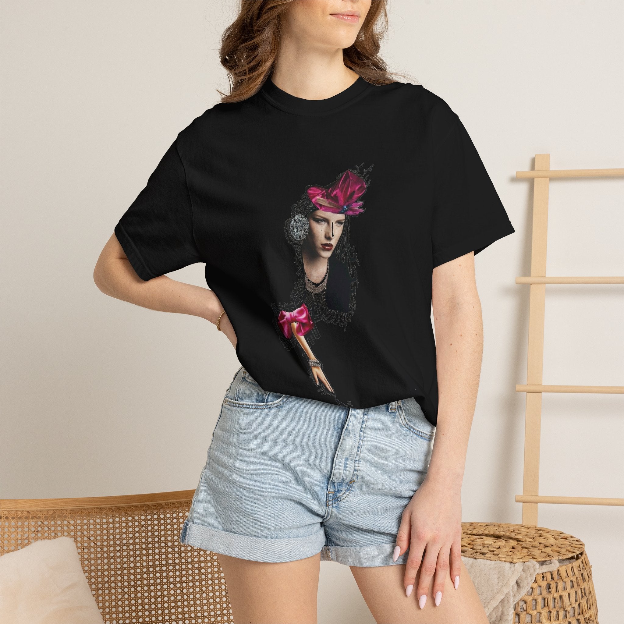 Victorian Rose Portrait T-Shirt
