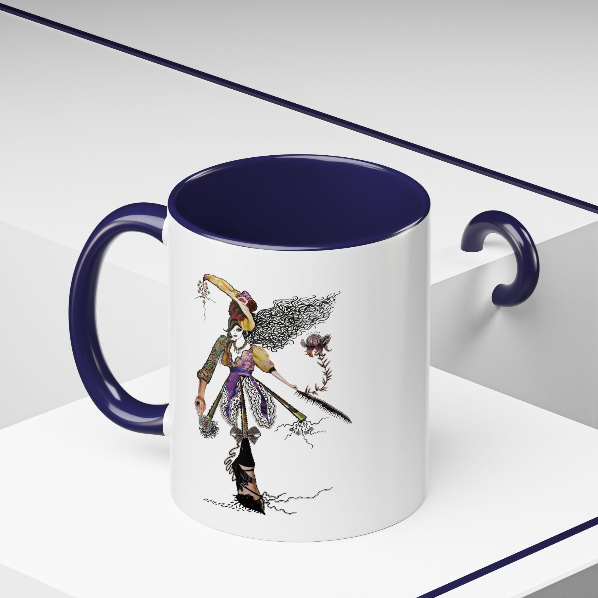 Whimsical Witch Illustration Mug | Accent Coffee Mug 11oz 15oz