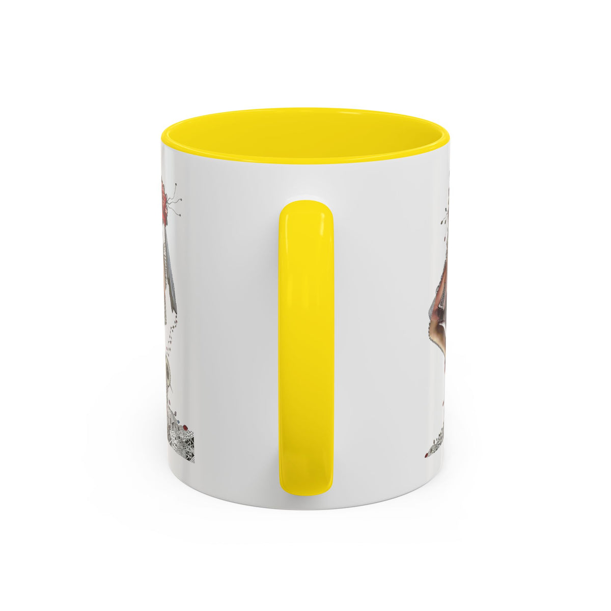 Floral Skull Pinup Mug | Accent Coffee Mug
