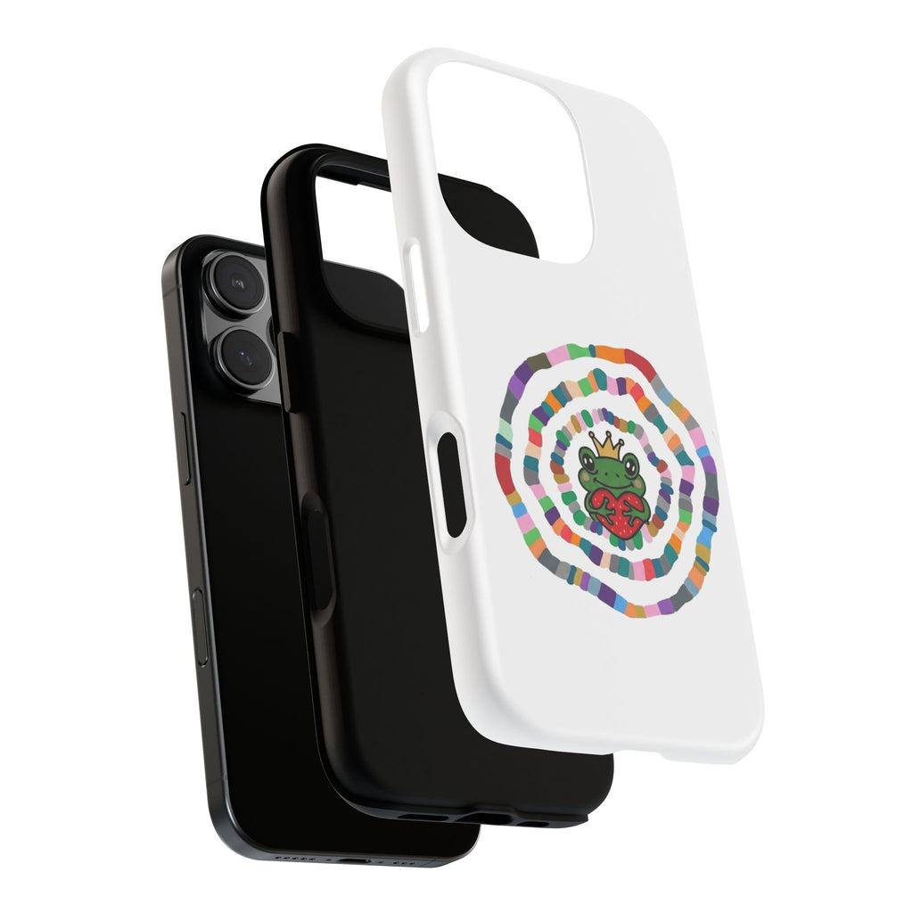 Frog Heart Spiral Tough Case | Colorful Concentric Ring Phone Case