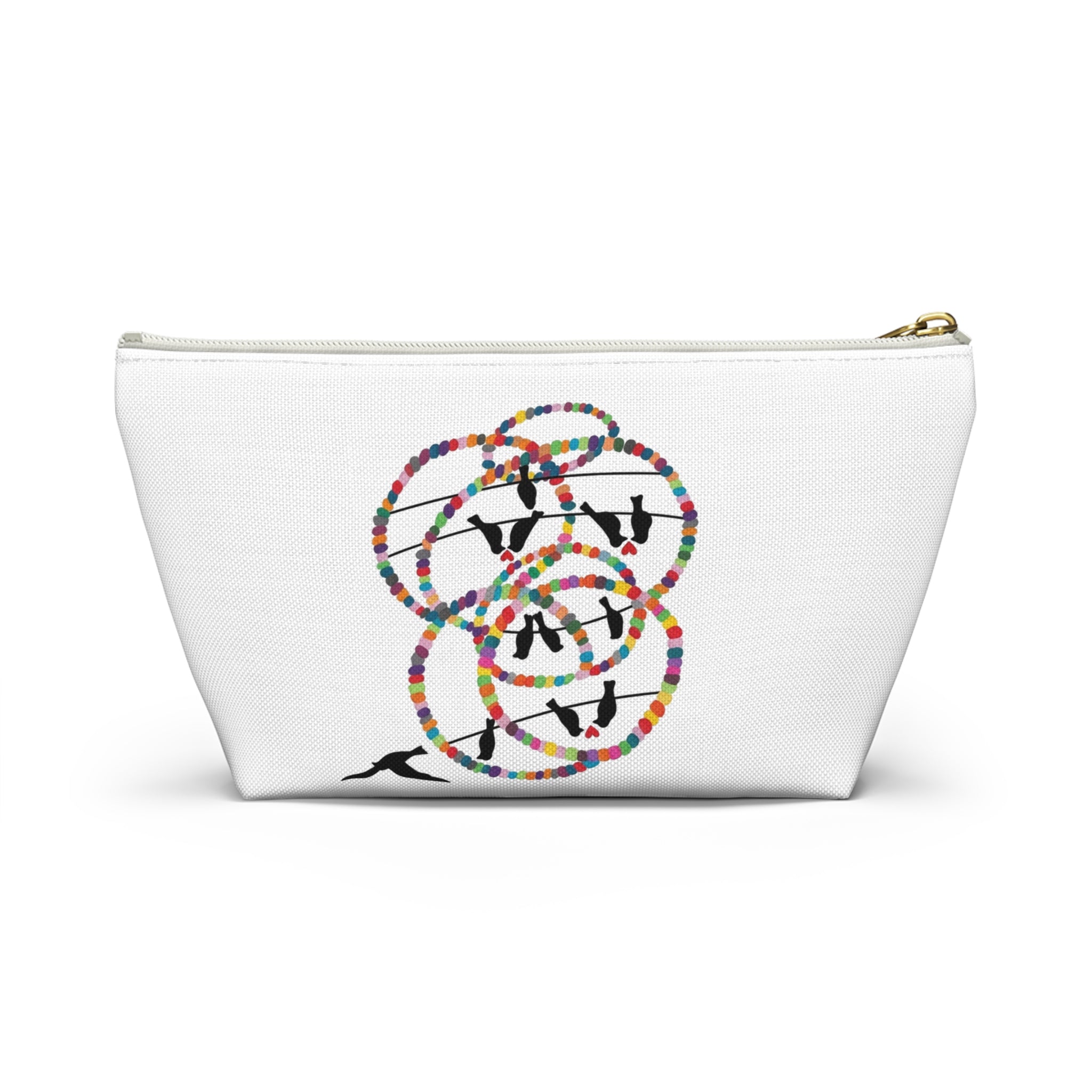 Hula Hoop Silhouette Accessory Pouch | T-Bottom Cosmetic Bag