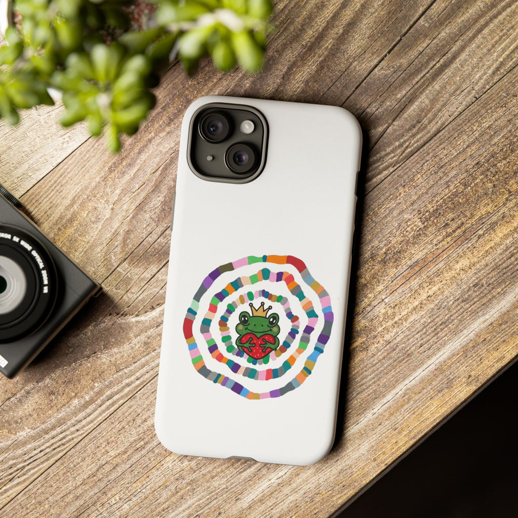 Frog Heart Spiral Tough Case | Colorful Concentric Ring Phone Case