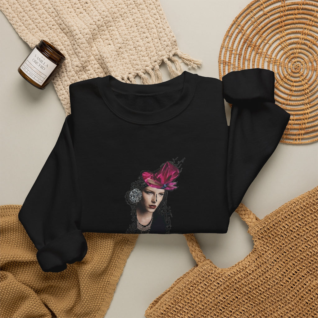 Vintage Floral Lady Portrait Sweatshirt