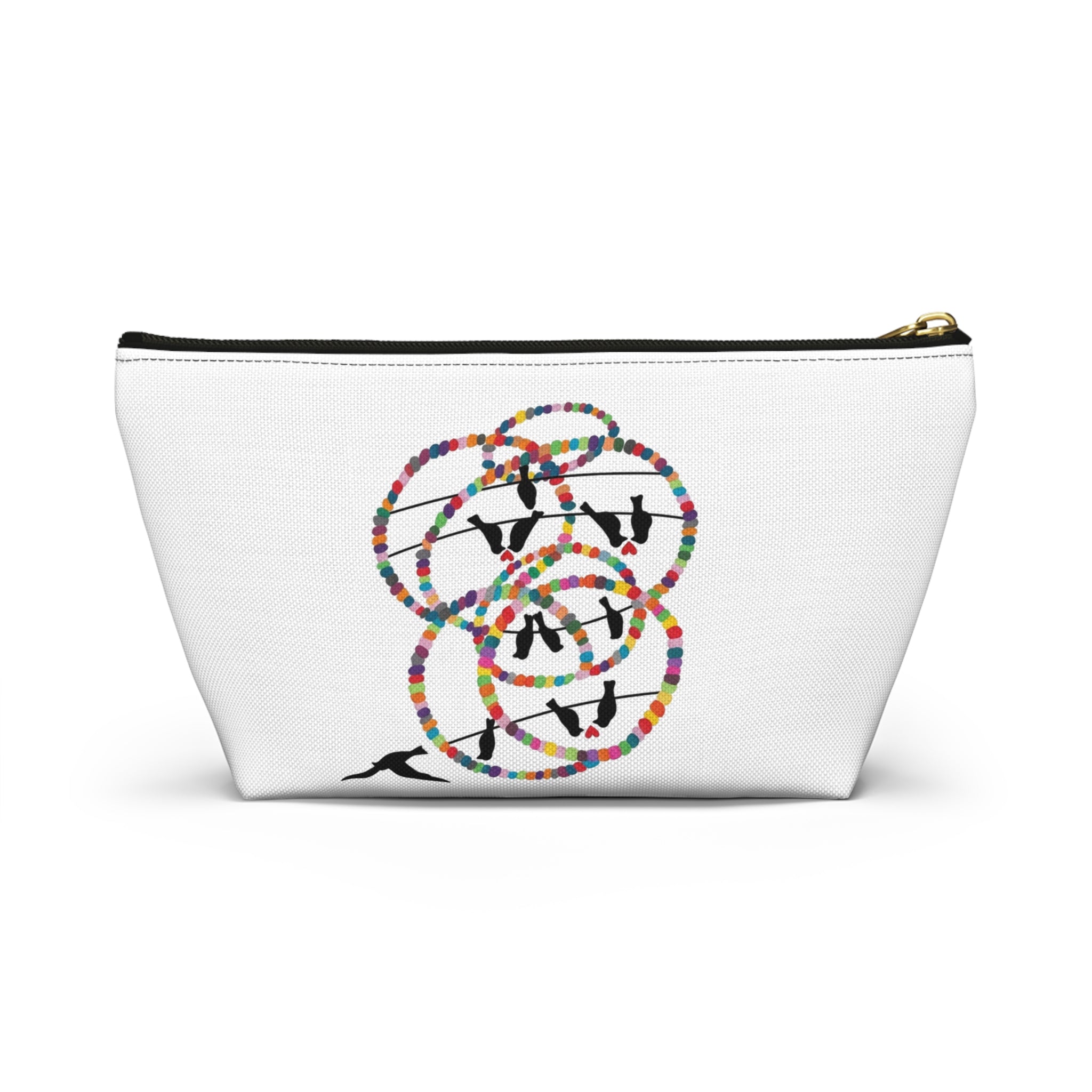 Hula Hoop Silhouette Accessory Pouch | T-Bottom Cosmetic Bag