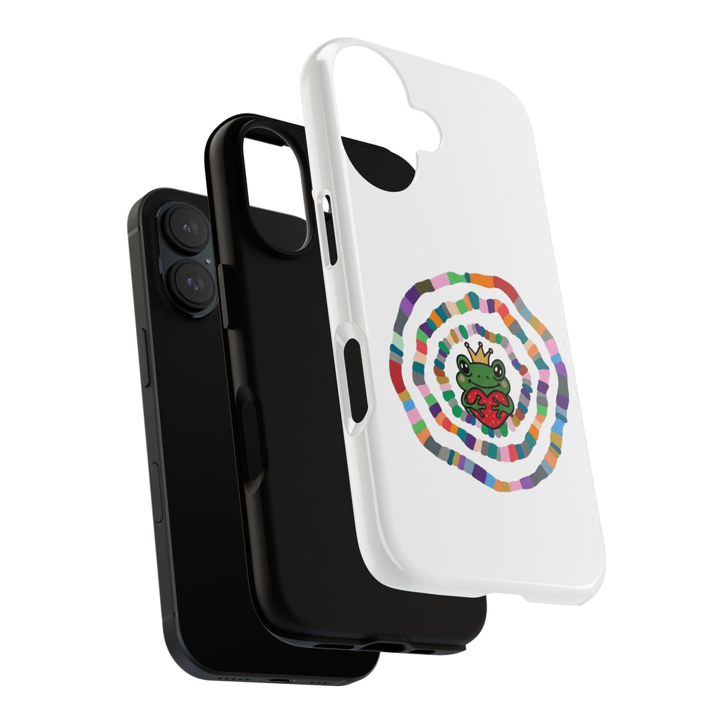 Frog Heart Spiral Tough Case | Colorful Concentric Ring Phone Case