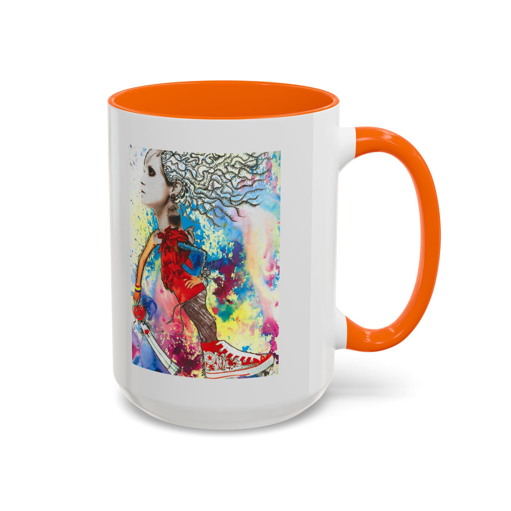 Colorful Abstract Woman Portrait Mug | Accent Coffee Mug