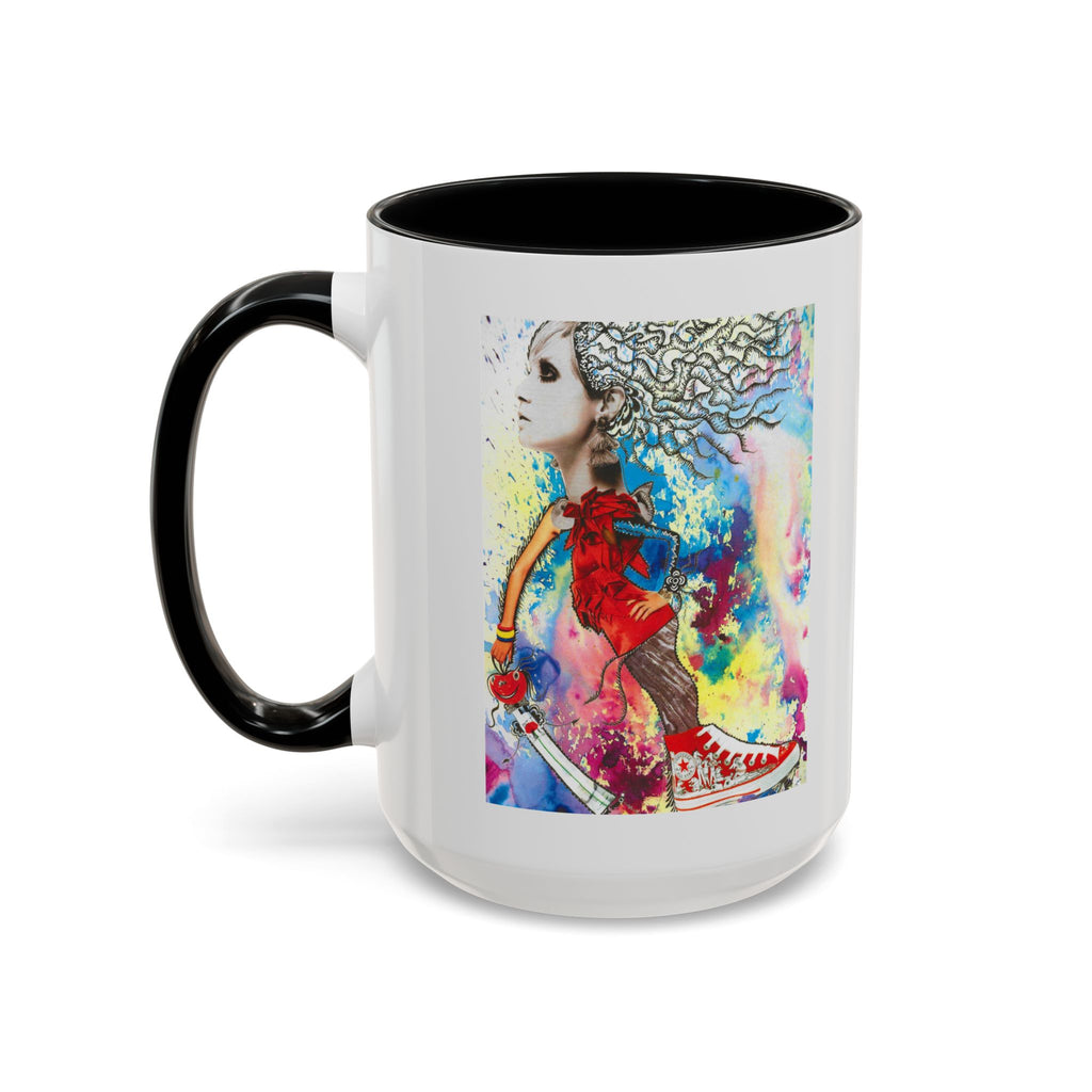 Colorful Abstract Woman Portrait Mug | Accent Coffee Mug