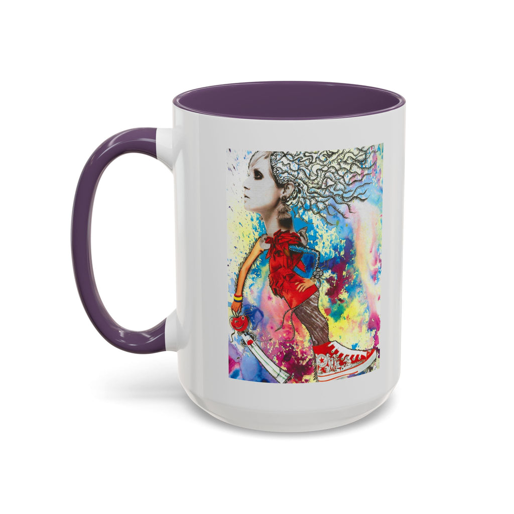 Colorful Abstract Woman Portrait Mug | Accent Coffee Mug