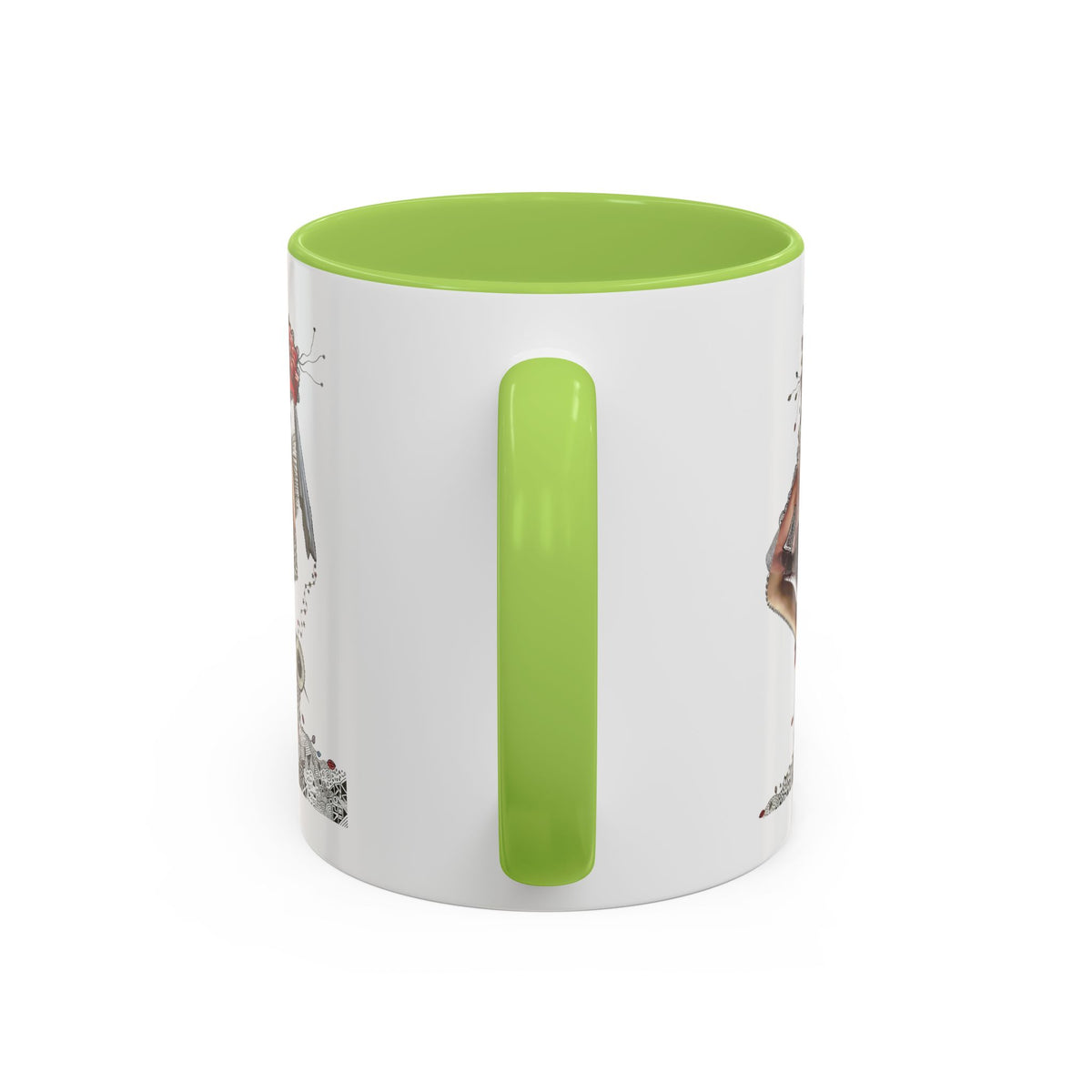 Floral Skull Pinup Mug | Accent Coffee Mug