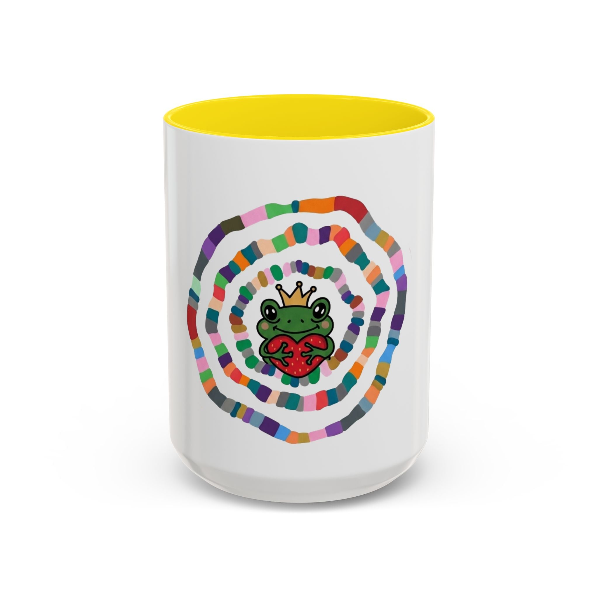 Colorful Crowned Frog Heart mug | Accent Coffee Mug 11oz 15oz