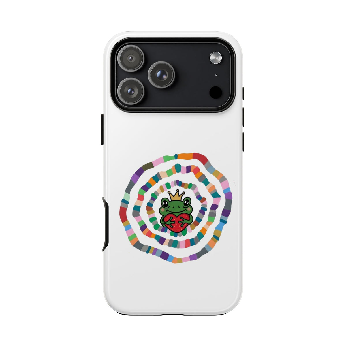 Frog Heart Spiral Tough Case | Colorful Concentric Ring Phone Case