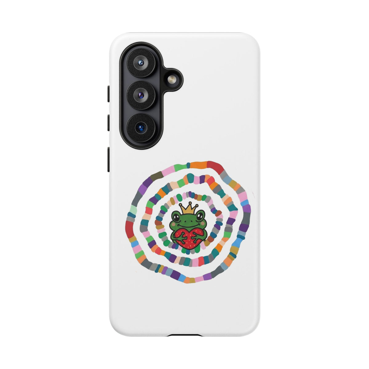 Frog Heart Spiral Tough Case | Colorful Concentric Ring Phone Case