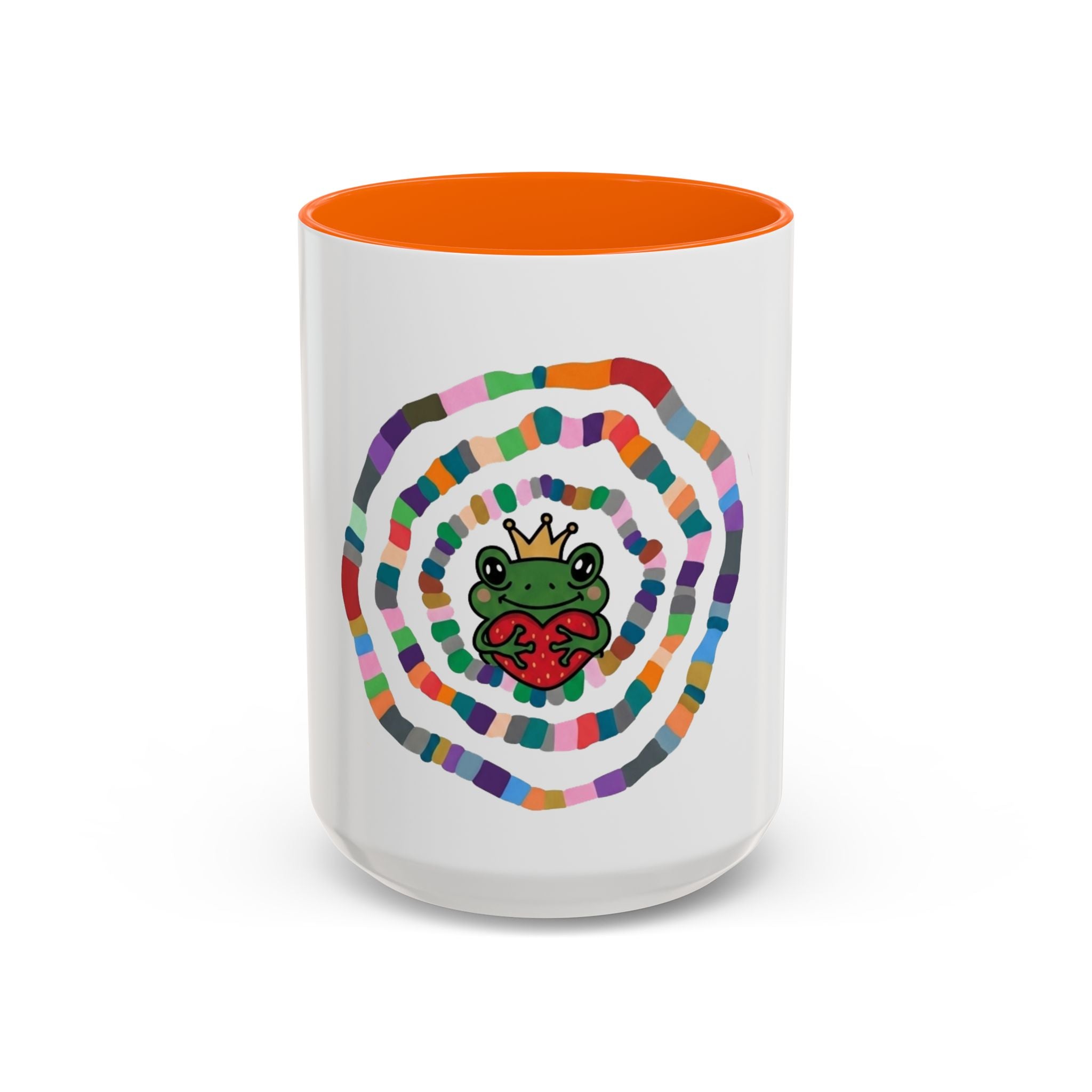 Colorful Crowned Frog Heart mug | Accent Coffee Mug 11oz 15oz