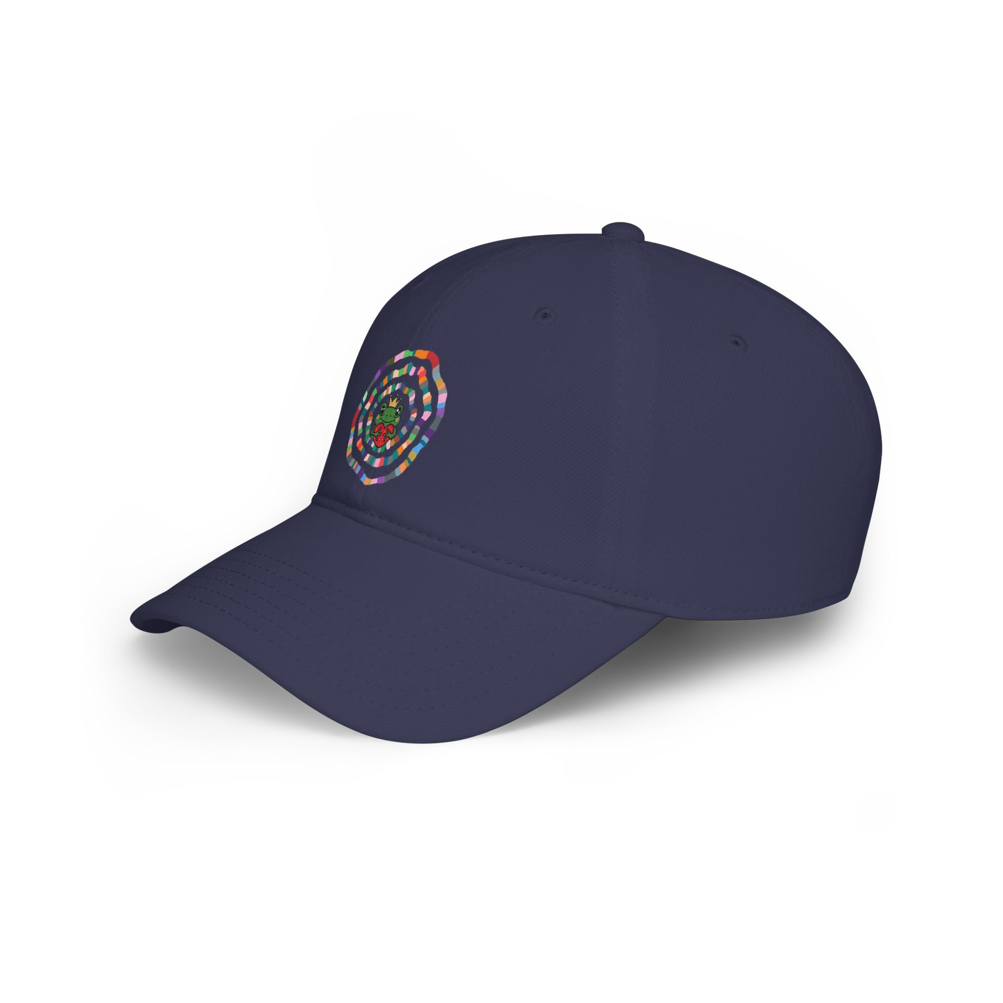 Colorful Spiral Sunflower Cap | Red Low Profile Baseball Cap