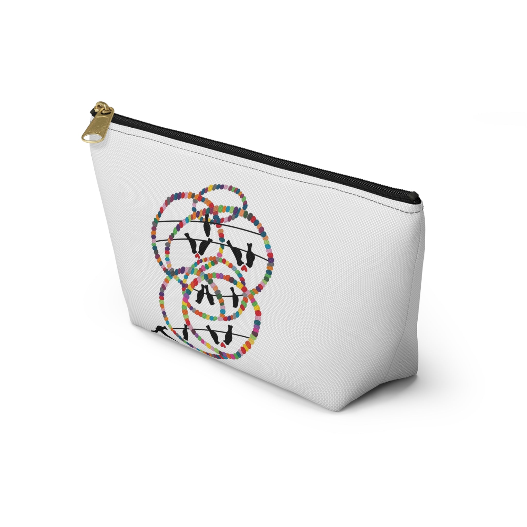 Hula Hoop Silhouette Accessory Pouch | T-Bottom Cosmetic Bag
