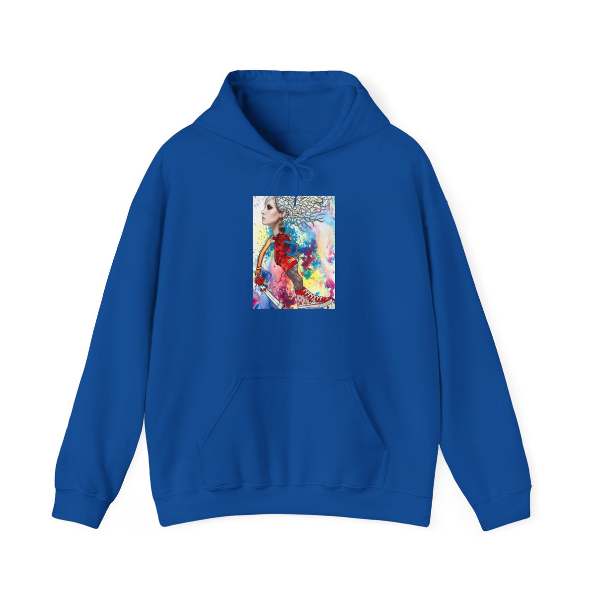 Hoodie — Colorful Mermaid Watercolor Art Pullover