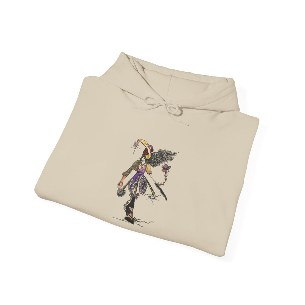 Hoodie — Gothic Angel Warrior Illustration Pullover