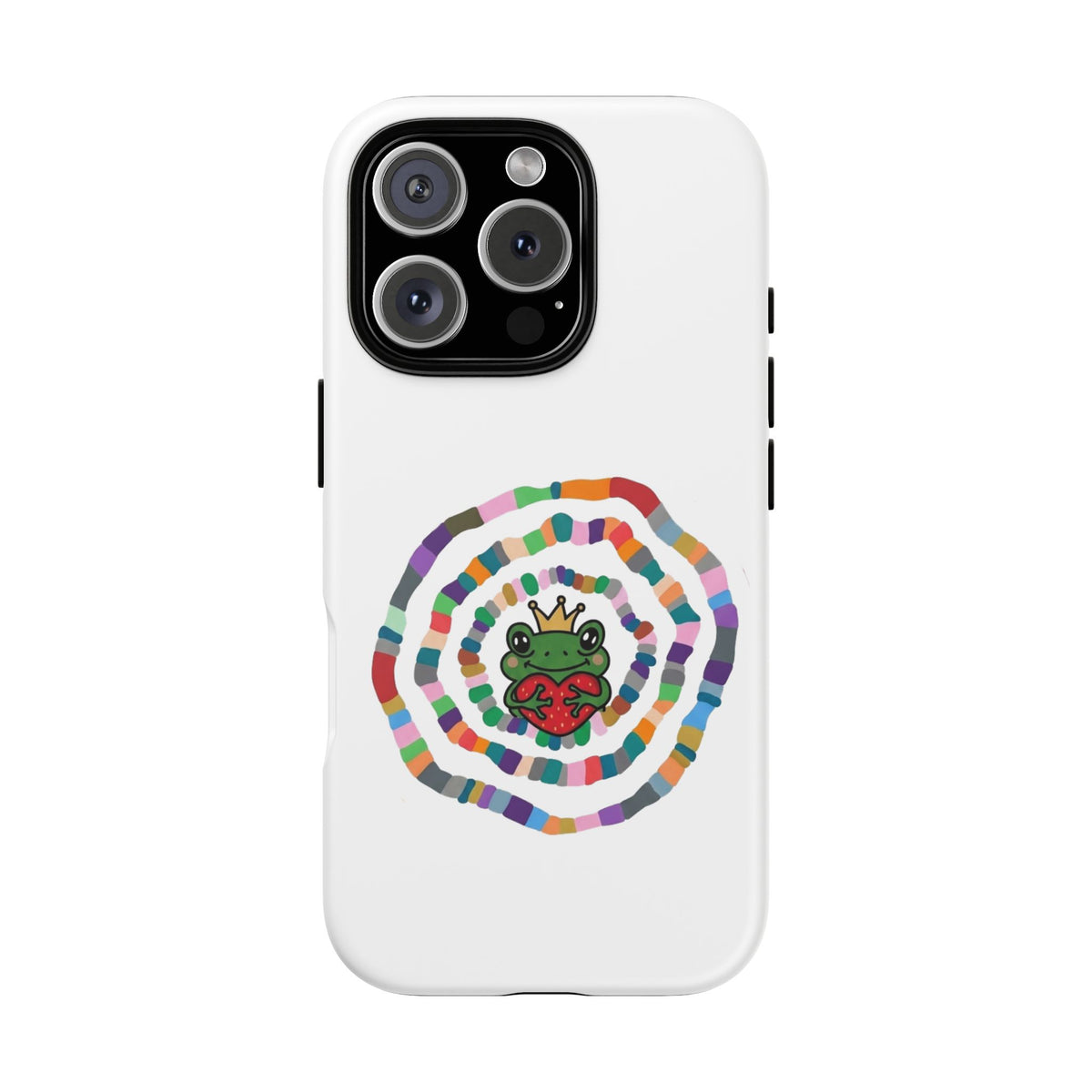 Frog Heart Spiral Tough Case | Colorful Concentric Ring Phone Case
