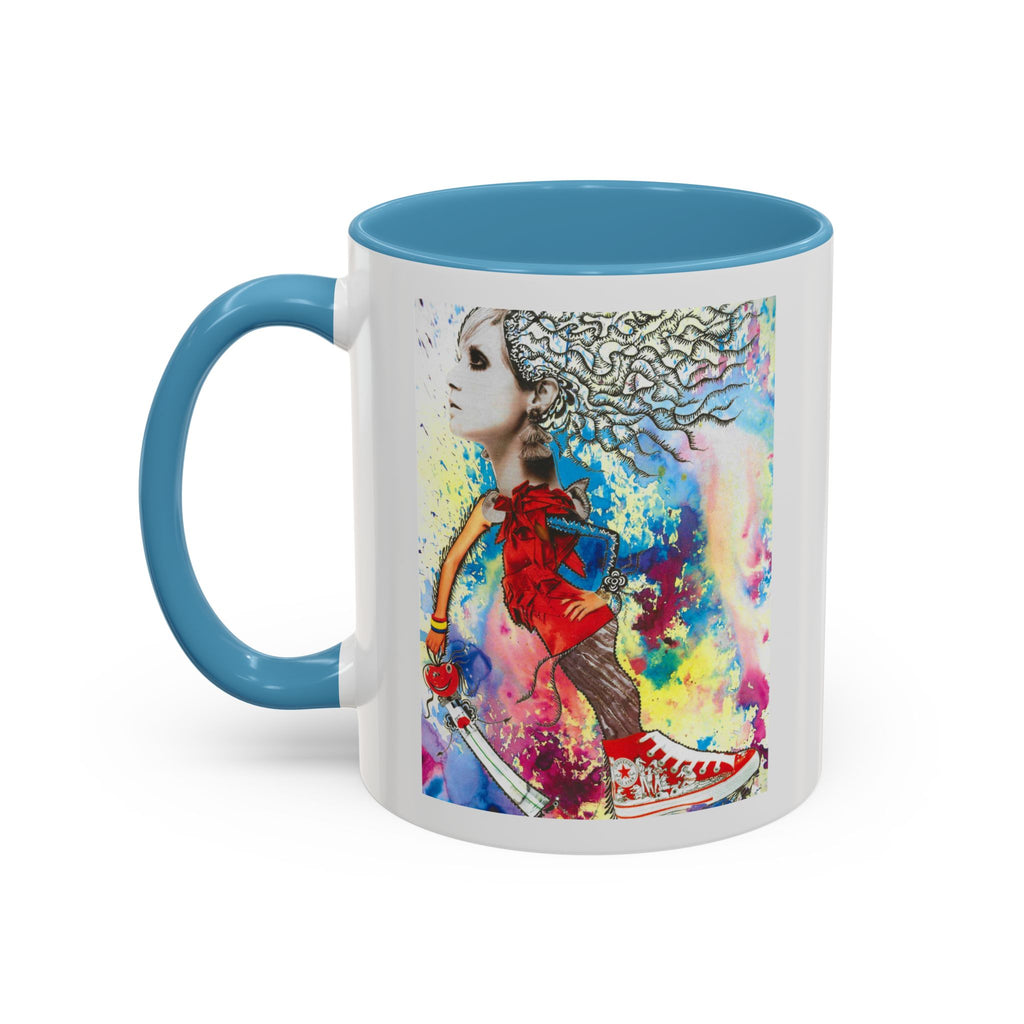 Colorful Abstract Woman Portrait Mug | Accent Coffee Mug
