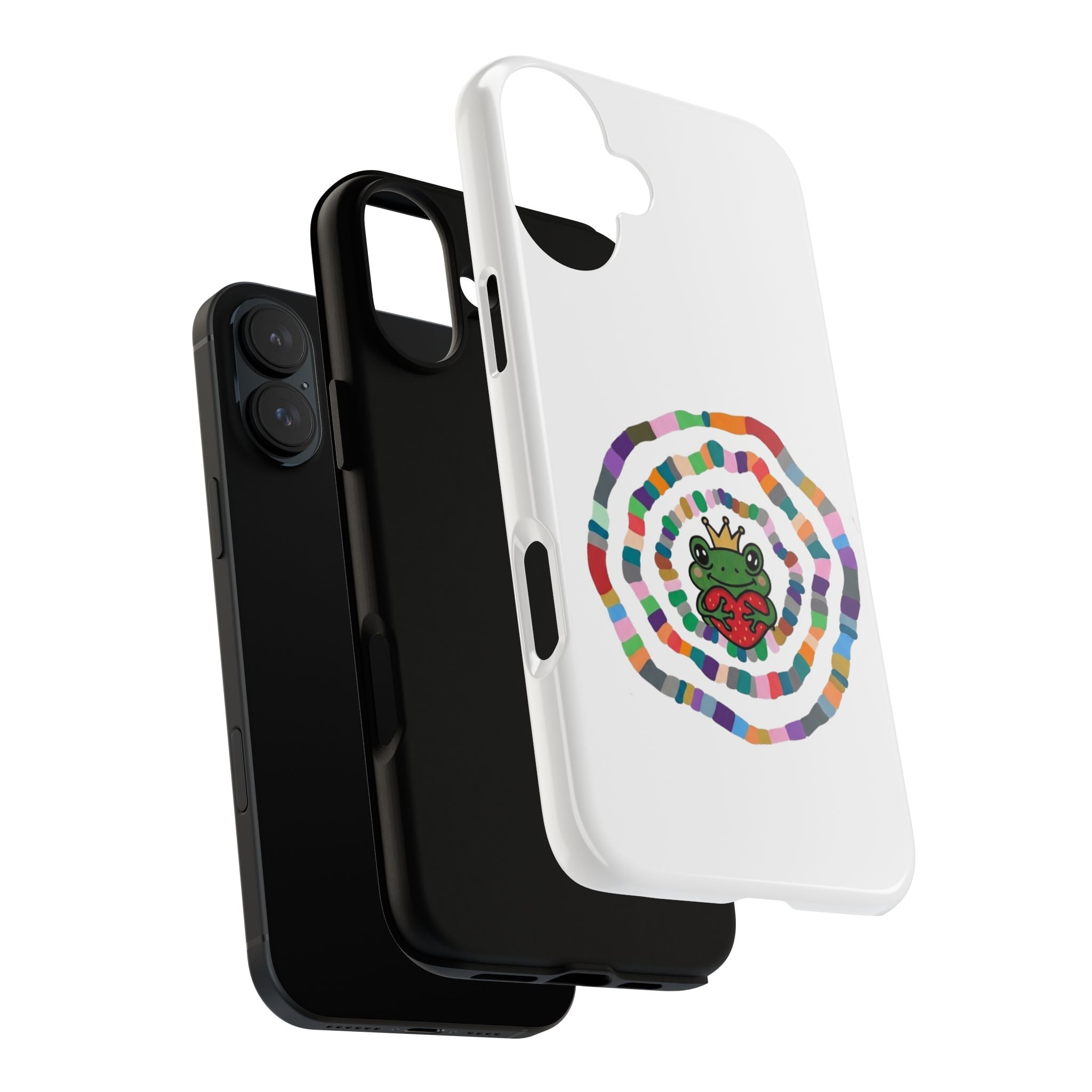 Frog Heart Spiral Tough Case | Colorful Concentric Ring Phone Case