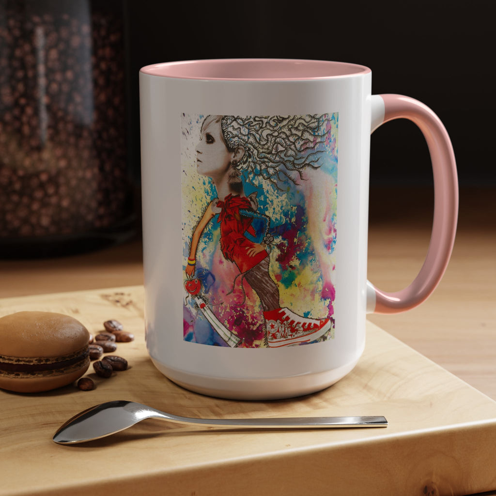 Colorful Abstract Woman Portrait Mug | Accent Coffee Mug
