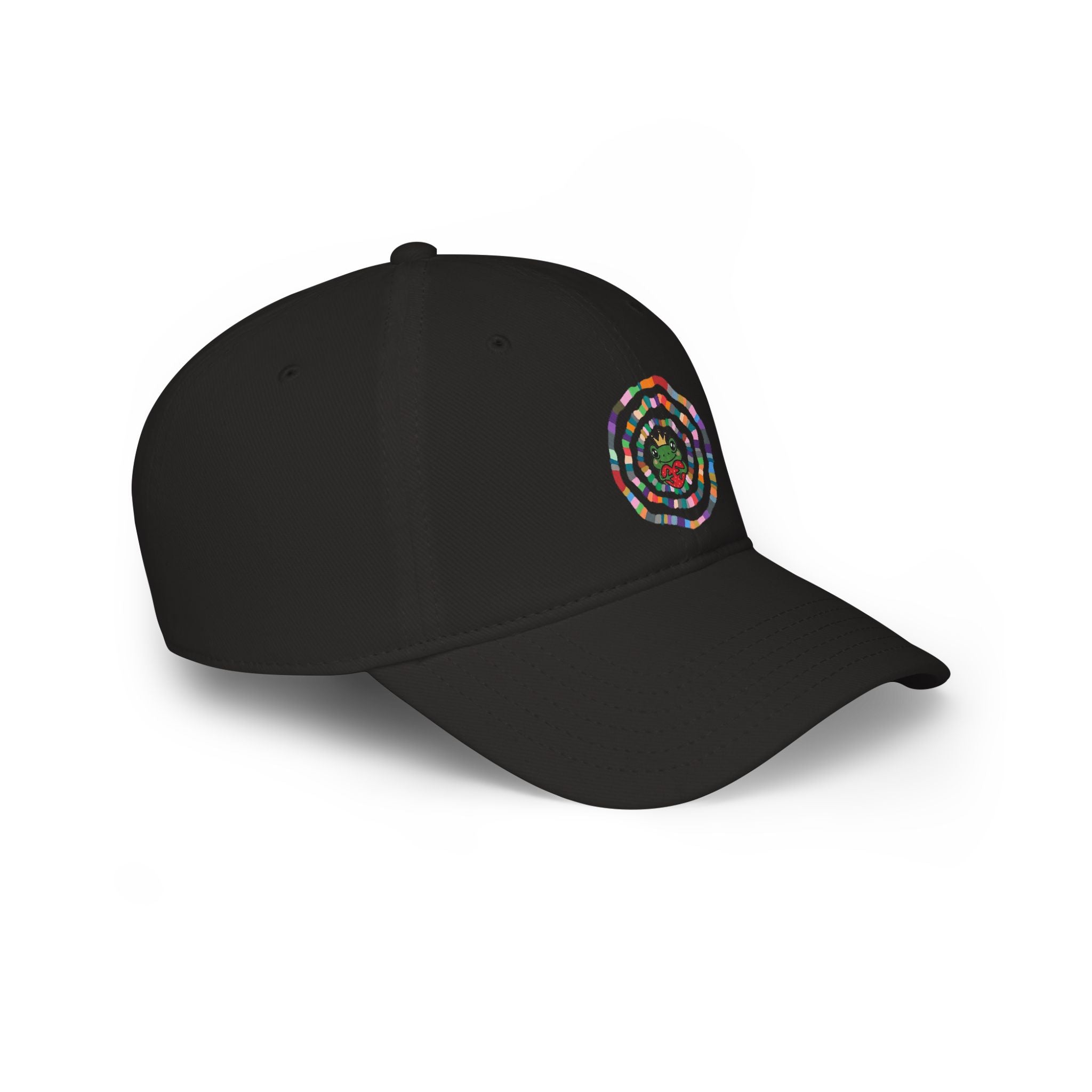 Colorful Spiral Sunflower Cap | Red Low Profile Baseball Cap