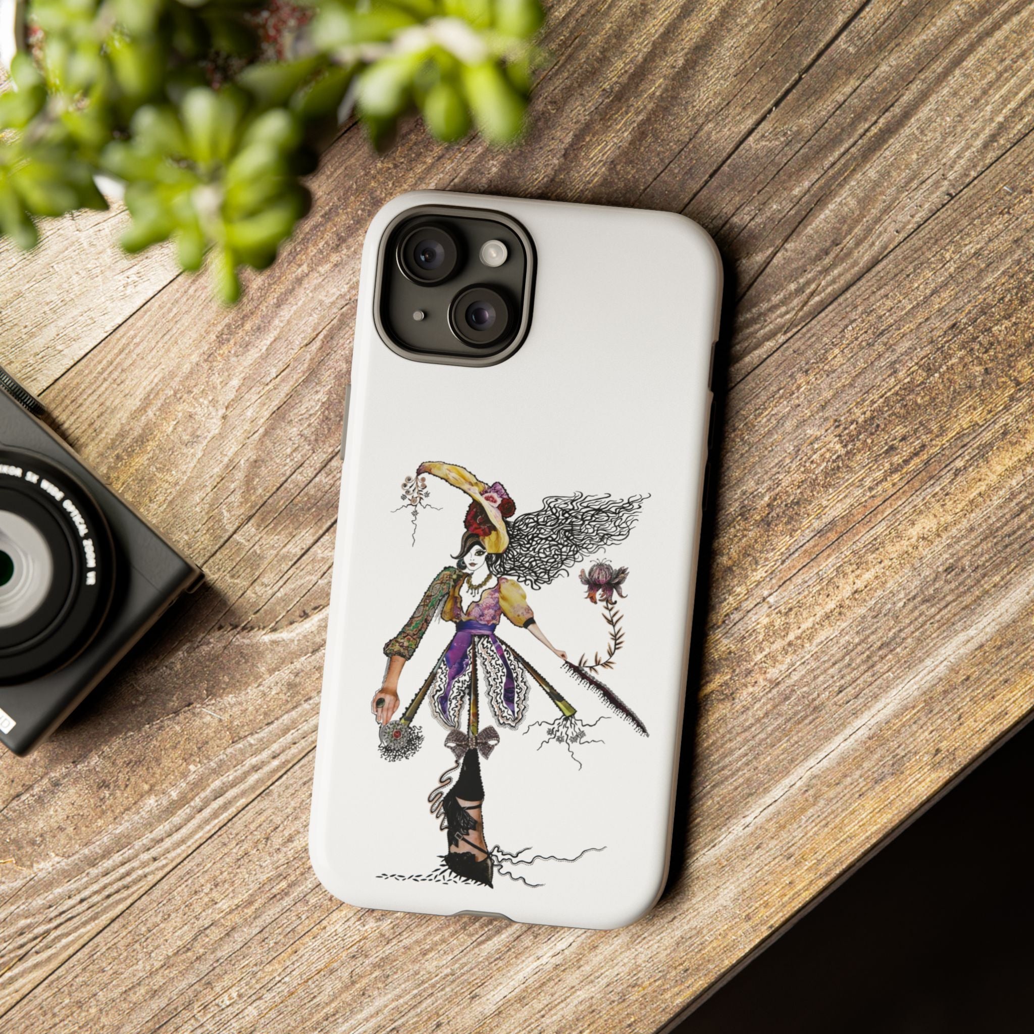 Victorian Witch Illustration Phone Case | iPhone Rugged Case