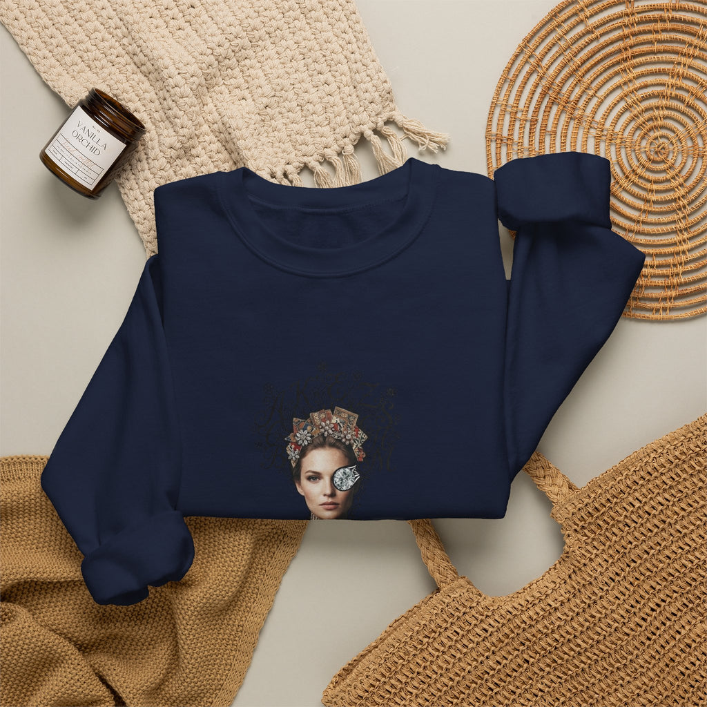 Queen of Hearts Portrait Crewneck Sweatshirt