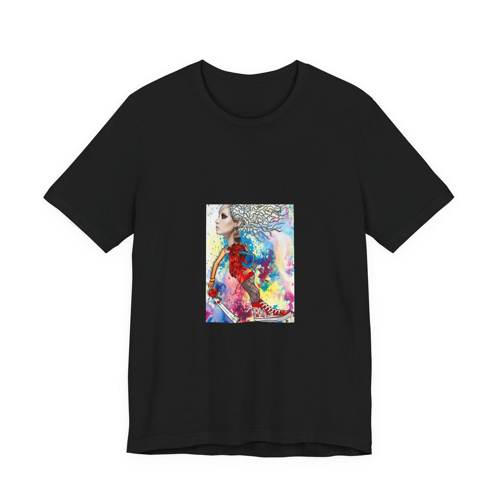 Abstract Watercolor Woman Portrait T‑Shirt