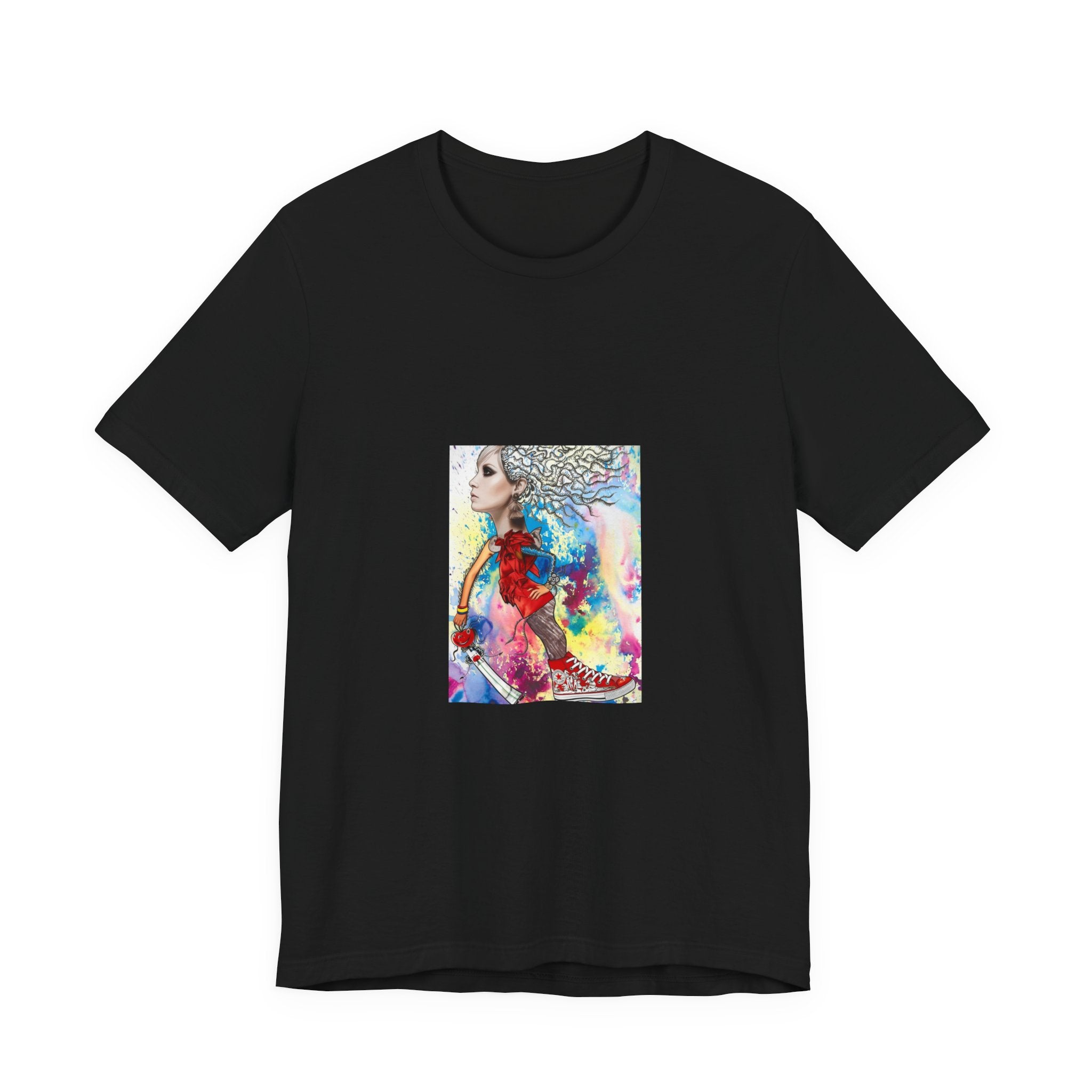 Abstract Watercolor Woman Portrait T‑Shirt