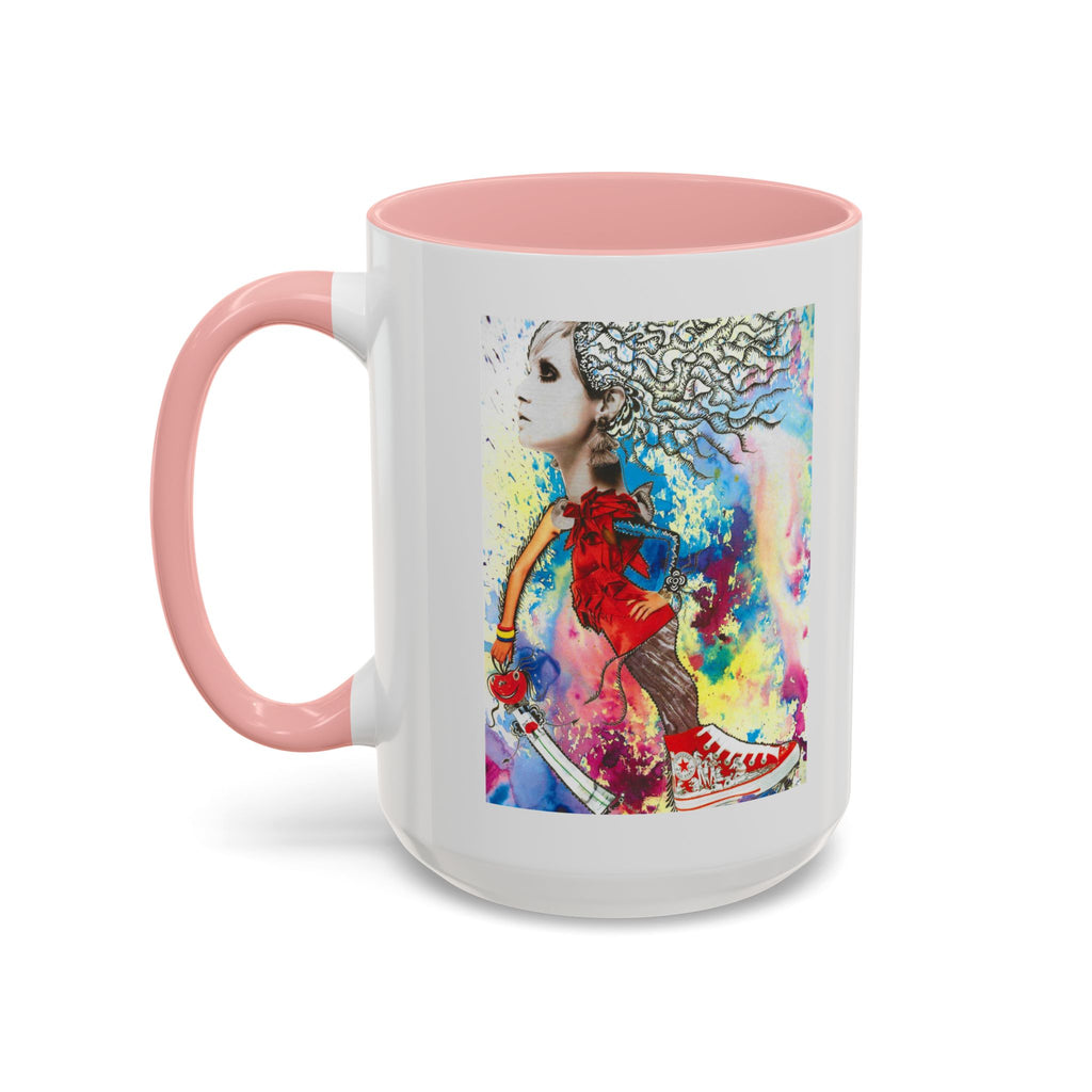 Colorful Abstract Woman Portrait Mug | Accent Coffee Mug