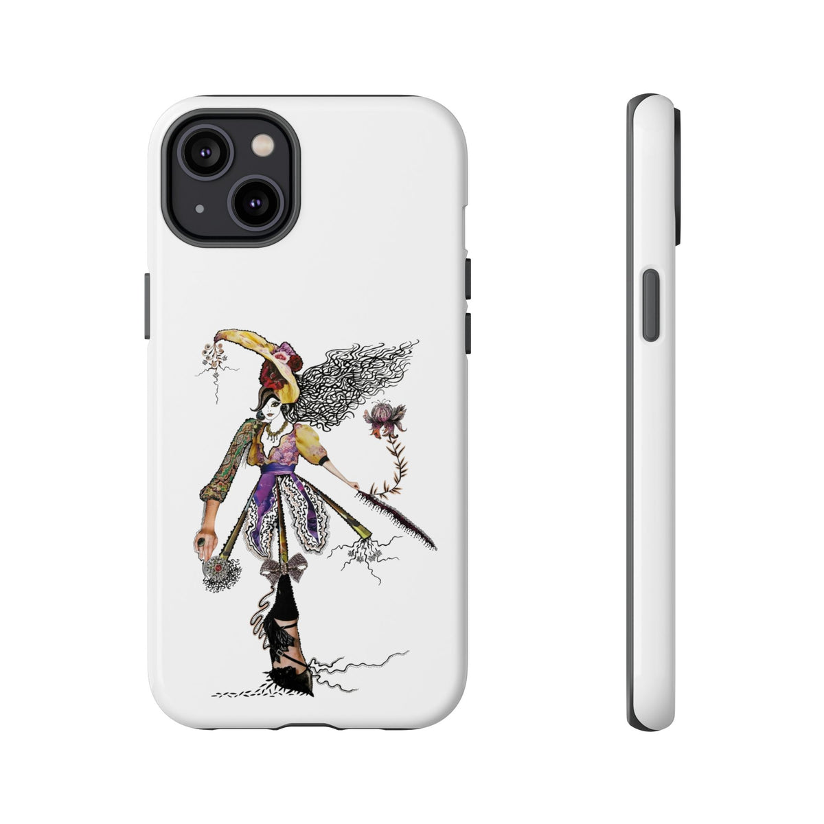 Victorian Witch Illustration Phone Case | iPhone Rugged Case