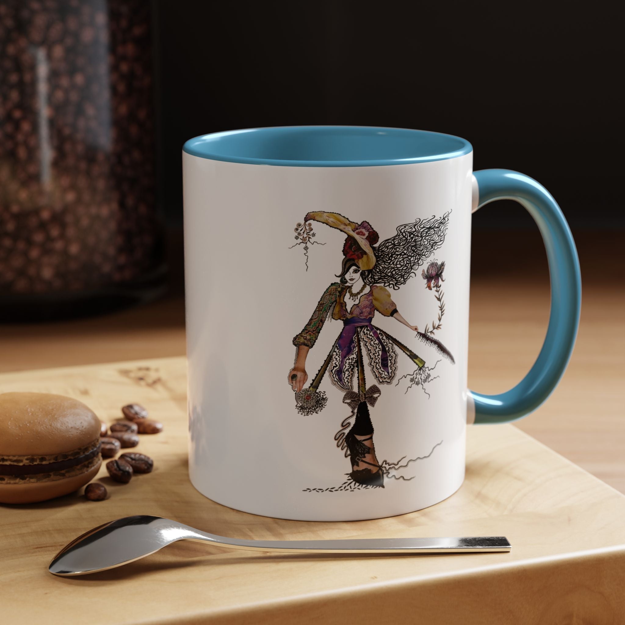 Whimsical Witch Illustration Mug | Accent Coffee Mug 11oz 15oz