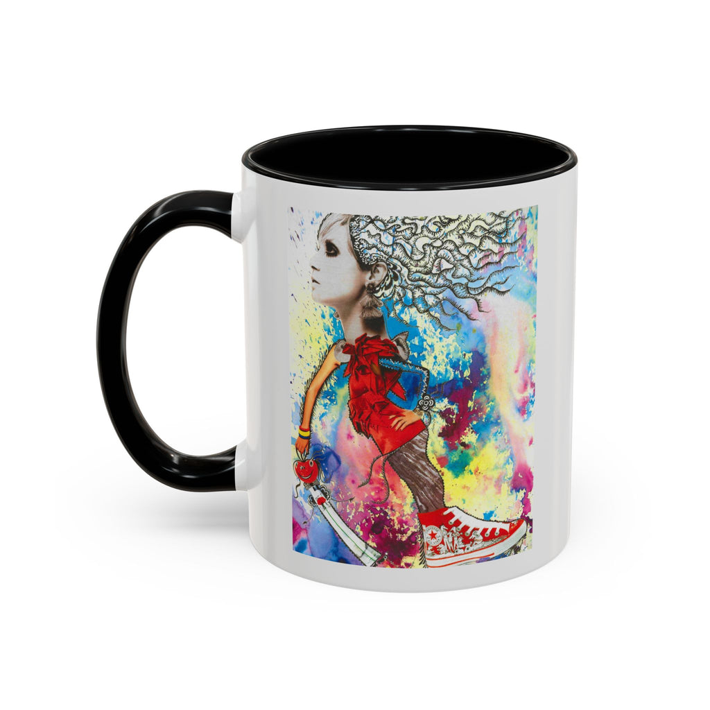 Colorful Abstract Woman Portrait Mug | Accent Coffee Mug