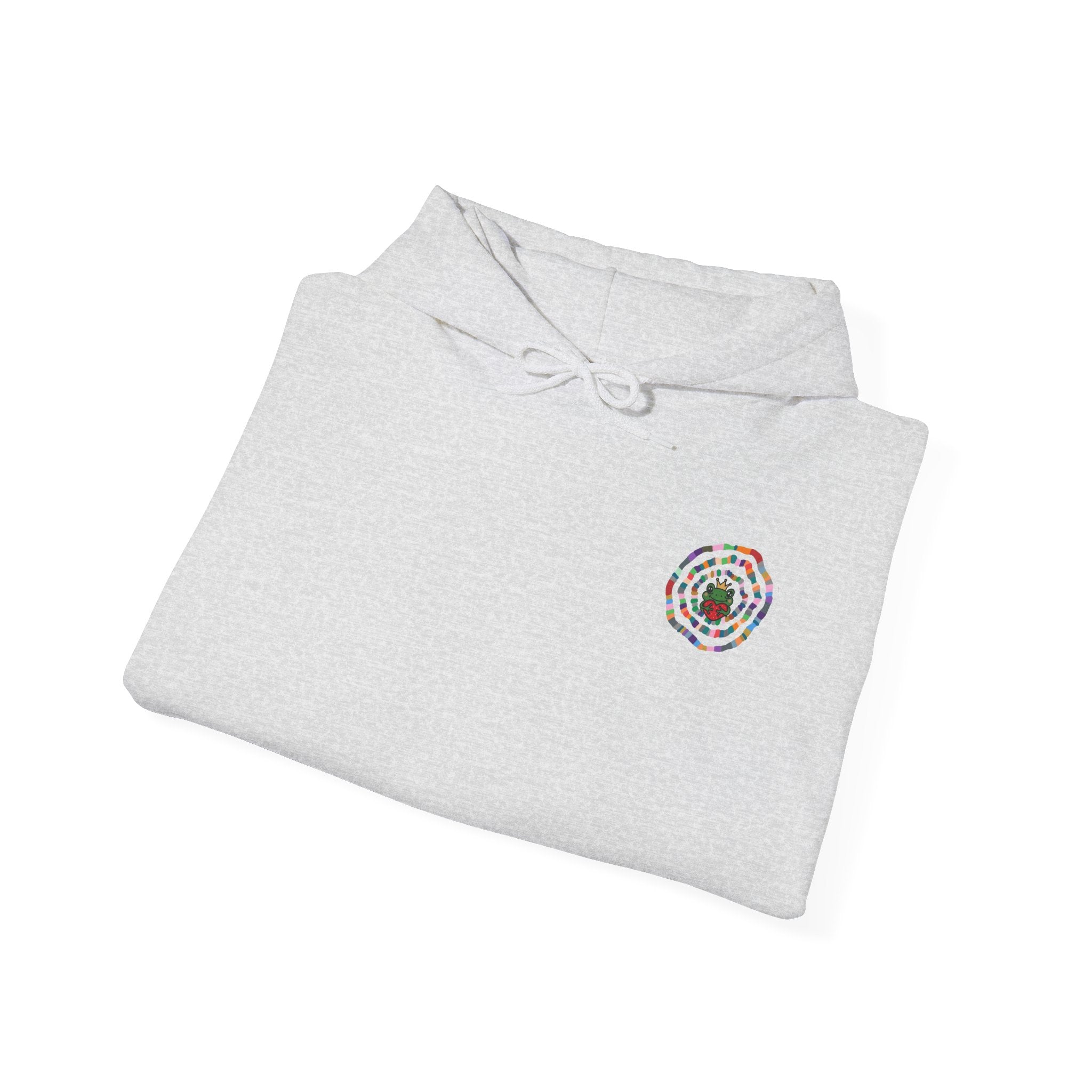 Floral Mandala Logo Hoodie | Small Chest Emblem Sweatshirt