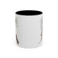 Medusa Face Collage Accent Coffee Mug | Surreal Hair Tendrils, Fashion Elements