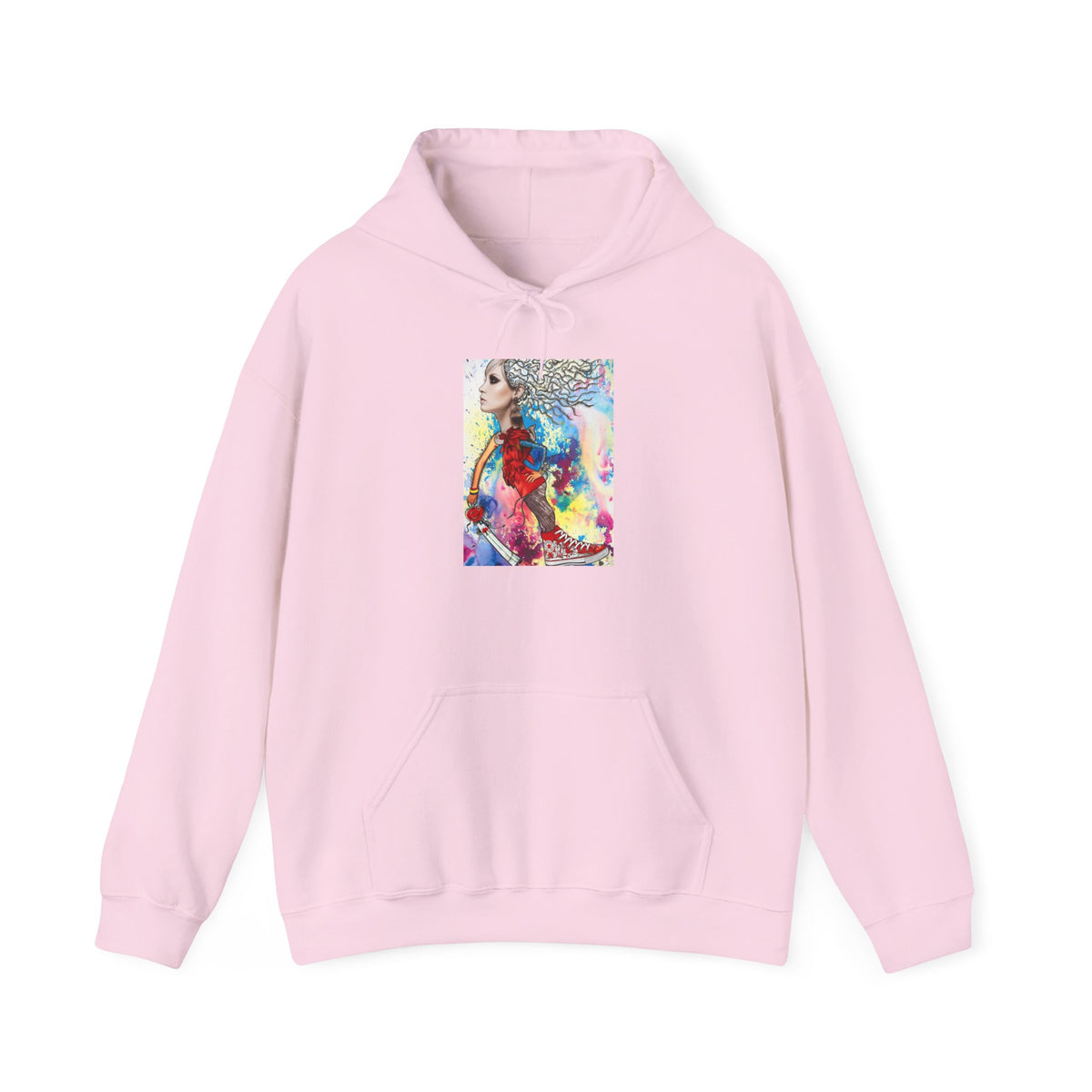 Hoodie — Colorful Mermaid Watercolor Art Pullover