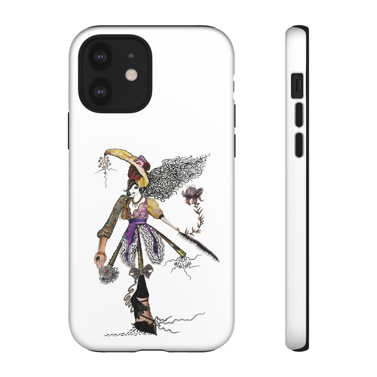 Victorian Witch Illustration Phone Case | iPhone Rugged Case