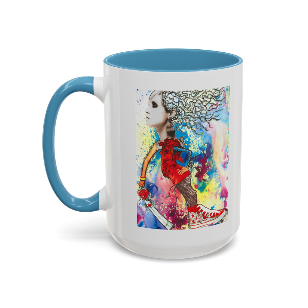 Colorful Abstract Woman Portrait Mug | Accent Coffee Mug
