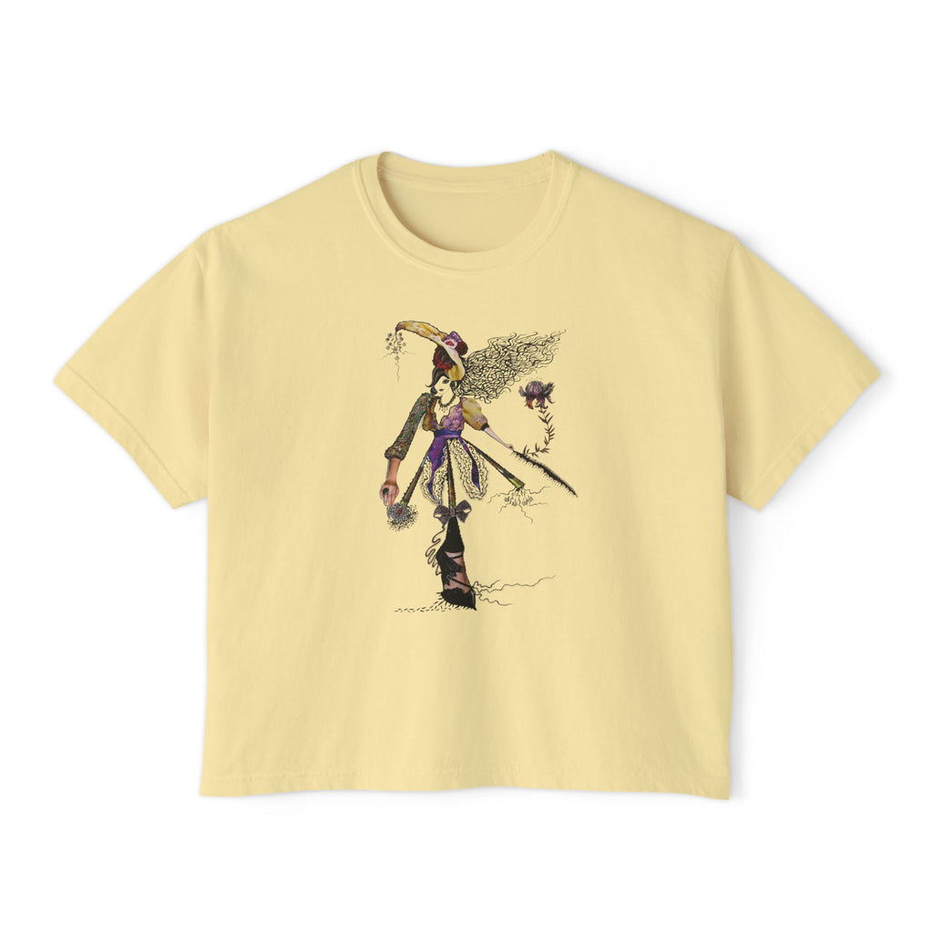 Witchy Girl Illustration Tee | Hand-Drawn Witch, Broom & Raven