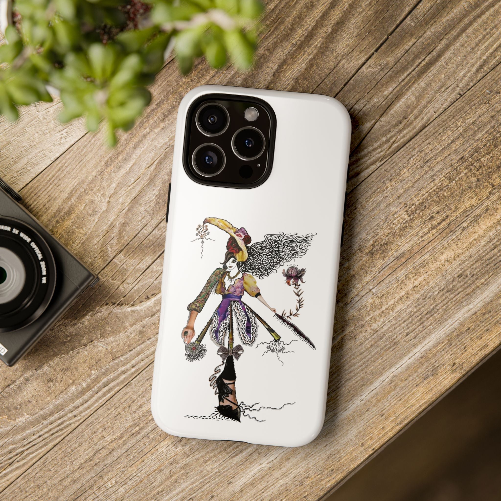 Victorian Witch Illustration Phone Case | iPhone Rugged Case