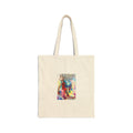 Colorful Abstract Woman Art Tote — Cotton Canvas Shopping Bag