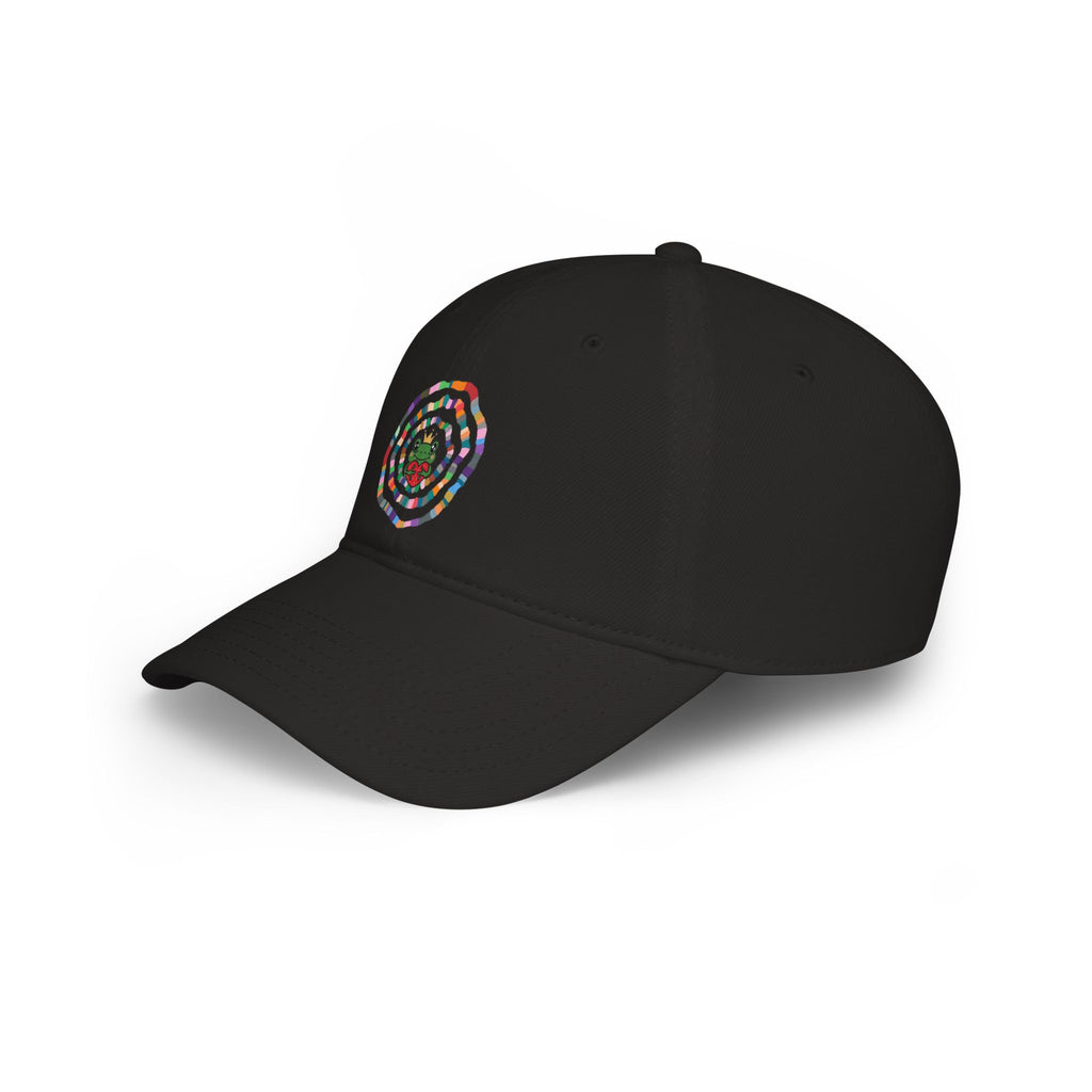 Colorful Spiral Sunflower Cap | Red Low Profile Baseball Cap